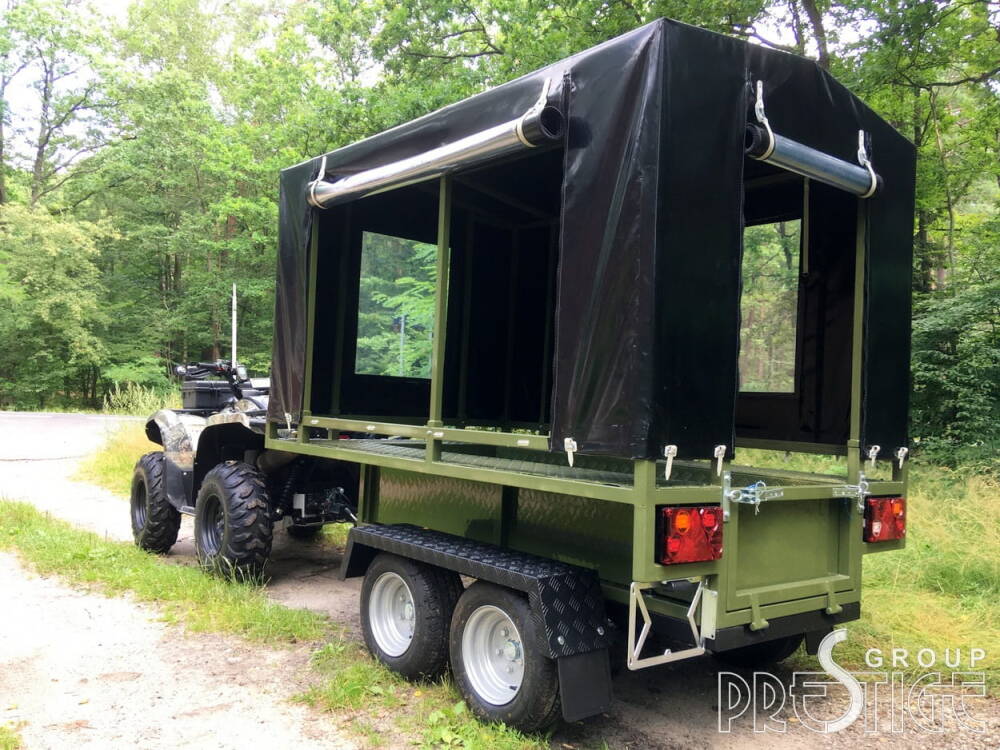 Remorque Utilitaire / Bagagère pour Quad, UTV, Voiture - Homologation DMC 750 KG