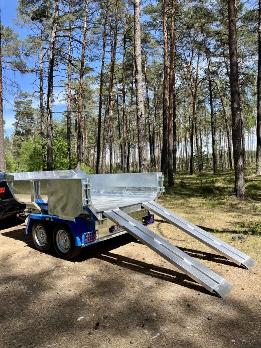 Przyczepka Wywrotka Hydrauliczna do samochodu Rejestracja DMC 3500 KG + najazdy pod minikoparkę