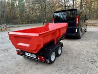 Przyczepka Wywrotka Hydrauliczna Skorupowa do samochodu Ciągnika Rejestracja