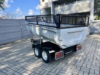 Wywrotka hydrauliczna, przyczepa budowlana, przyczepka do samochodu solidna, przyczepa skorupowa , przyczepka wielozadaniowa Prestige