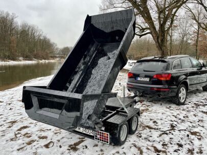 Przyczepka Wywrotka Hydrauliczna Skorupowa do  samochodu Ciągnika Rejestracja